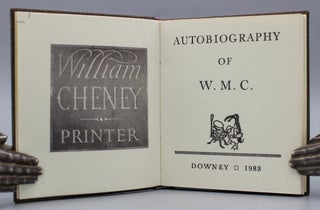 Item #17629 Autobiography of W.M.C. Will Cheney