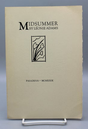 Item #17631 Midsummer. . Ward Ritchie, printer, Leonie Adams