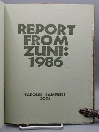 Report from Zuni: 1986.