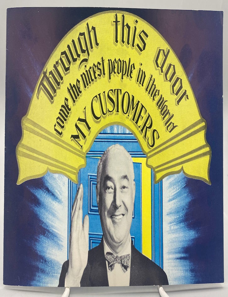 Item #17830 Through this Door Come the Nicest People in the World My Customers. Los Angeles. Rodger Young Auditorum.