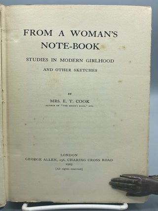 From a Woman&rsquo;s Note-Book. Studies in Modern Girlhood and Other Sketches,