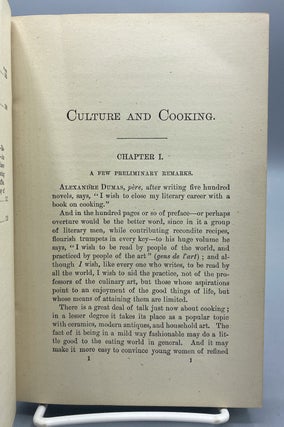 Culture and Cooking; Or, Art in the Kitchen.
