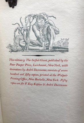 The Selfish Giant: A Fairy Tale.