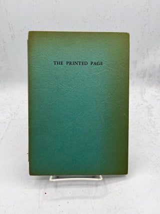The Printed Page