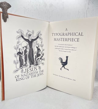 A Typographical Masterpiece: An account…of Eric Gill’s collaboration with Robert Gibbings in producing the Golden Cockerel Press edition of ‘The Four Gospels’ in 1931.