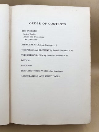 The Nonesuch Century. An appraisal, a personal note and a bibliography of the first hundred books issued by the press, 1923-1934