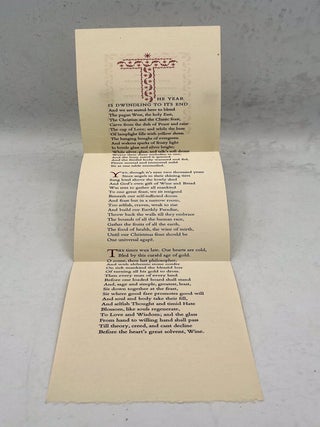 [ Five Christmas Cards. Various printers, including the Castle Press, Press of the Hippogryph and The Plantin Press],