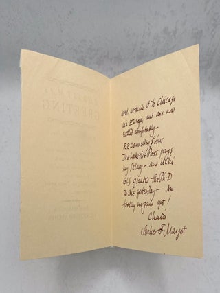 [ Five Christmas Cards. Various printers, including the Castle Press, Press of the Hippogryph and The Plantin Press],