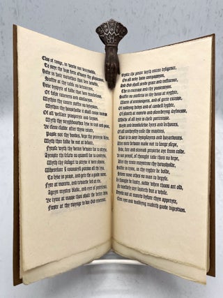 A Dyetary. Or, the medicine of the stomach. As printed by William Caxton in 1489.