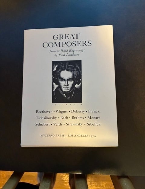 Item #18023 Great Composers from 12 Wood Engravings by Paul Landacre. Paul Landacre.