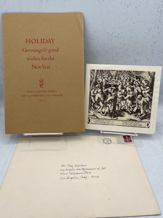 Two holiday cards, including the following:] Holiday Greetings & Good Wishes for the New...