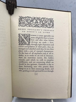 Henri Focillon&rsquo;s Preface to Audin&rsquo;s Le Livre Son Architecture Sa Technique Translated From the French by Edith Waldo Johnson.