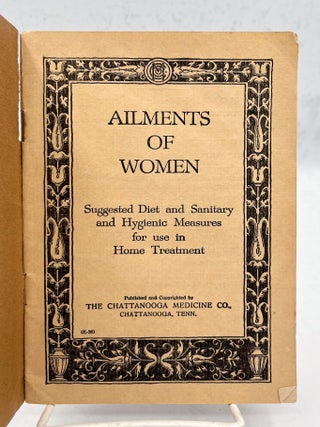 Ailments of Women. Suggested Diet and Sanitary and Hygienic Measures for use in Home Treatment.