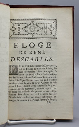 Eloge de René Descartes. Discours qui a remporté le Prix de l'Académie Françoise en 1765.