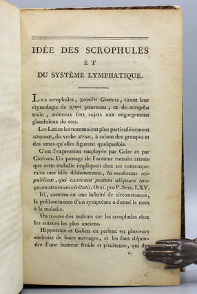 Essai sur les scrophules, soutenu a l'école de Médecine de Paris, le vendémiaire an 10.