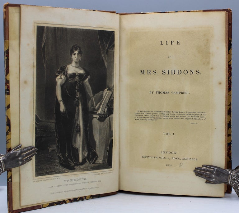Item #7508 Life of Mrs. Siddons. Thomas Campbell.
