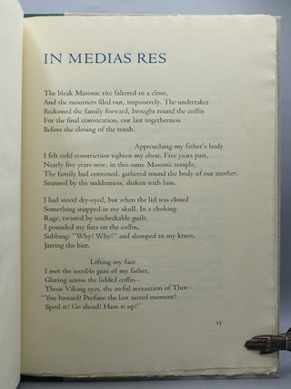 In Medias Res. Canto One of an Autobiographical Epic: Dust Shall Be the Serpent's Food.; With a foreword by the author and woodcuts by Tom Killion.